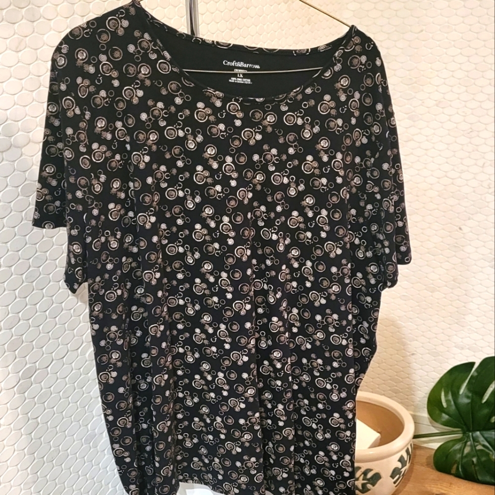 Croft & Barrow Pima cotton 1X tee